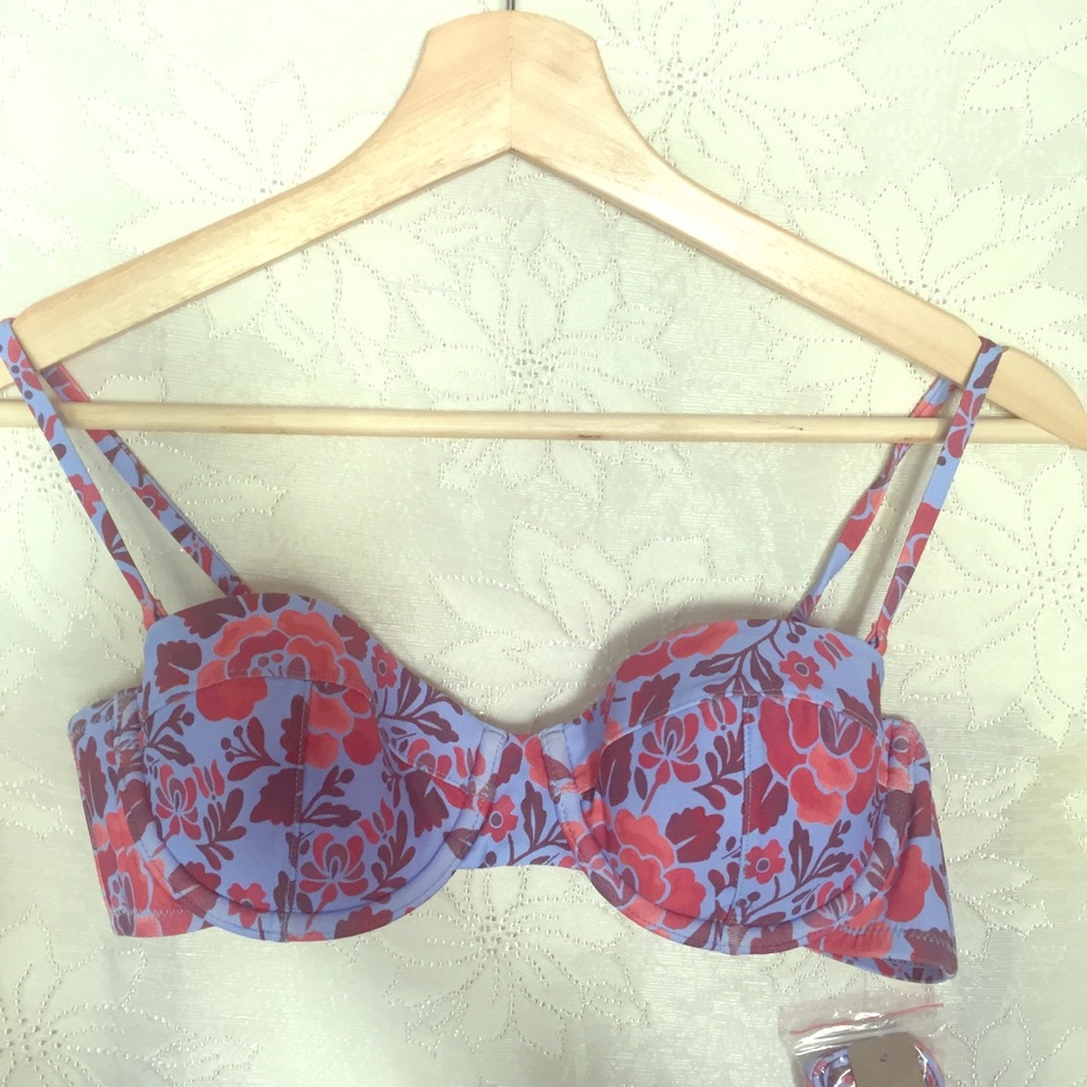 J Crew underwire bikini top in orchid